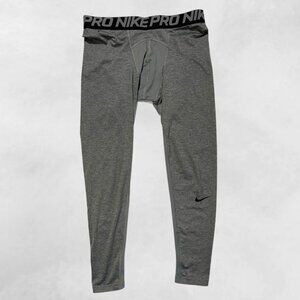 Nike Pro Heather Grey Compression Tights Size L, Pre-Owned, Just Wore Once.